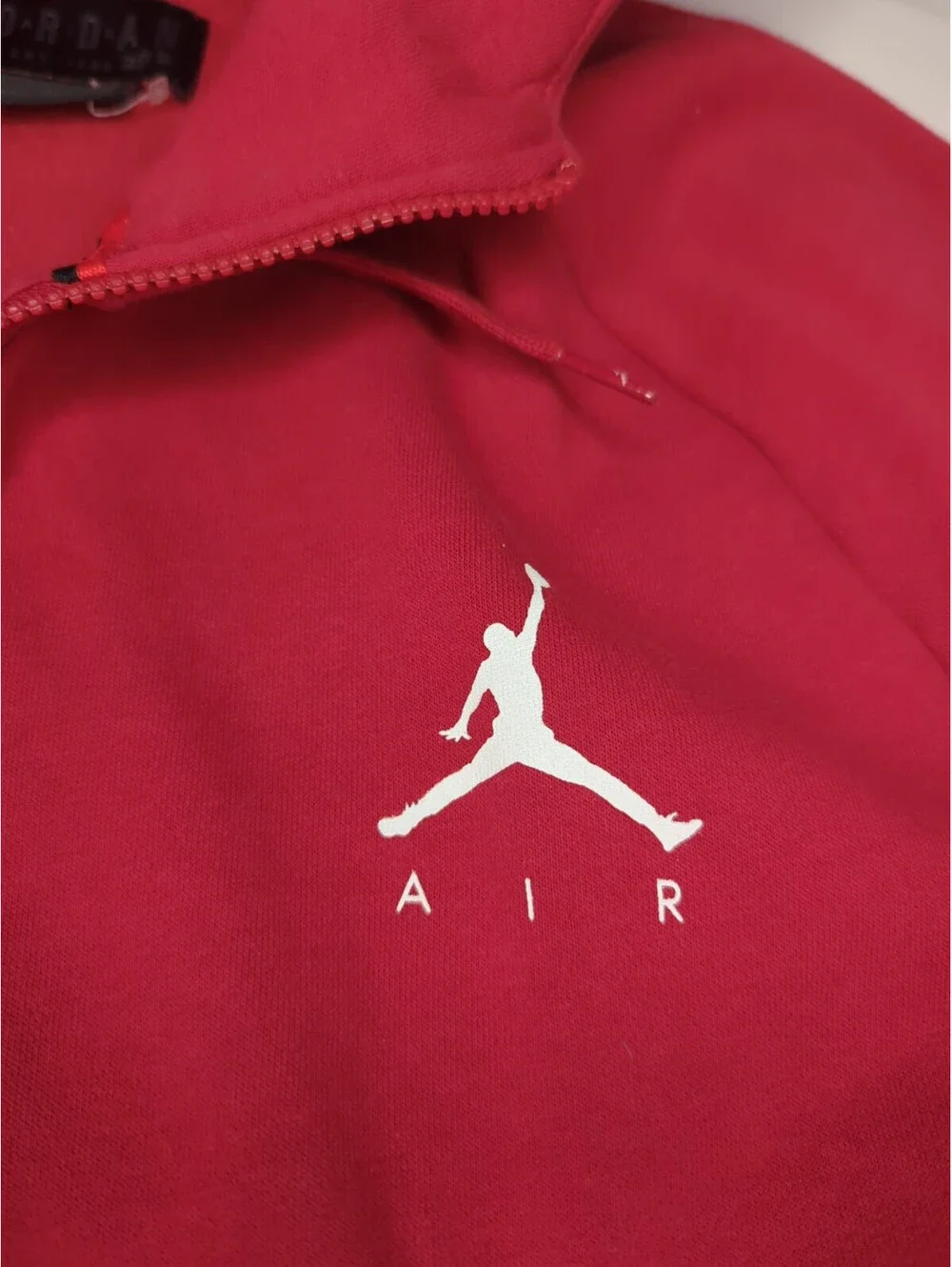 Nike Air Jordan Hoodie Mens XL Red Jumpman Fleece Full Zip Jacket X-Large Bulls